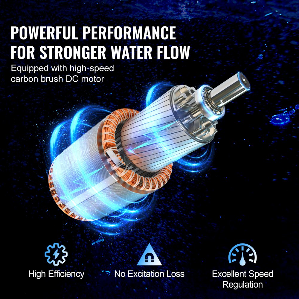 Solar Water Pump, 48V DC 369W Submersible Deep Well Pump, Max Flow 8.4 GPM, Max Head 273 ft, Max Submersion 65.6 ft, Solar Powered Water Pump for Well, Farm Ranch Irrigation, Livestock Drinking