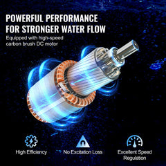 Solar Water Pump, 48V DC 369W Submersible Deep Well Pump, Max Flow 8.4 GPM, Max Head 273 ft, Max Submersion 65.6 ft, Solar Powered Water Pump for Well, Farm Ranch Irrigation, Livestock Drinking