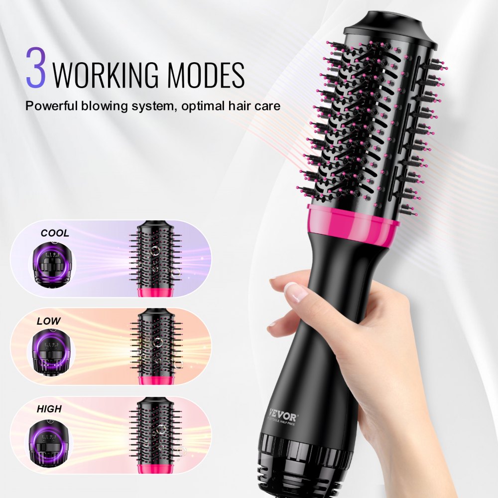 Hair Blow Dryer Brush Ionic Hair Dryer and Styler with 2.56" Oval Barrel