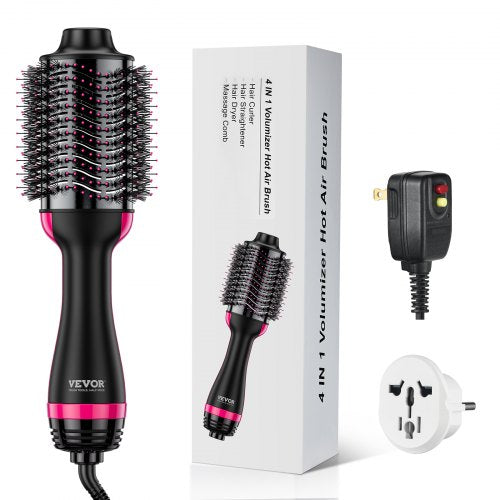 Hair Blow Dryer Brush Dual Voltage Hot Air Styler with 2.95" Oval Barrel