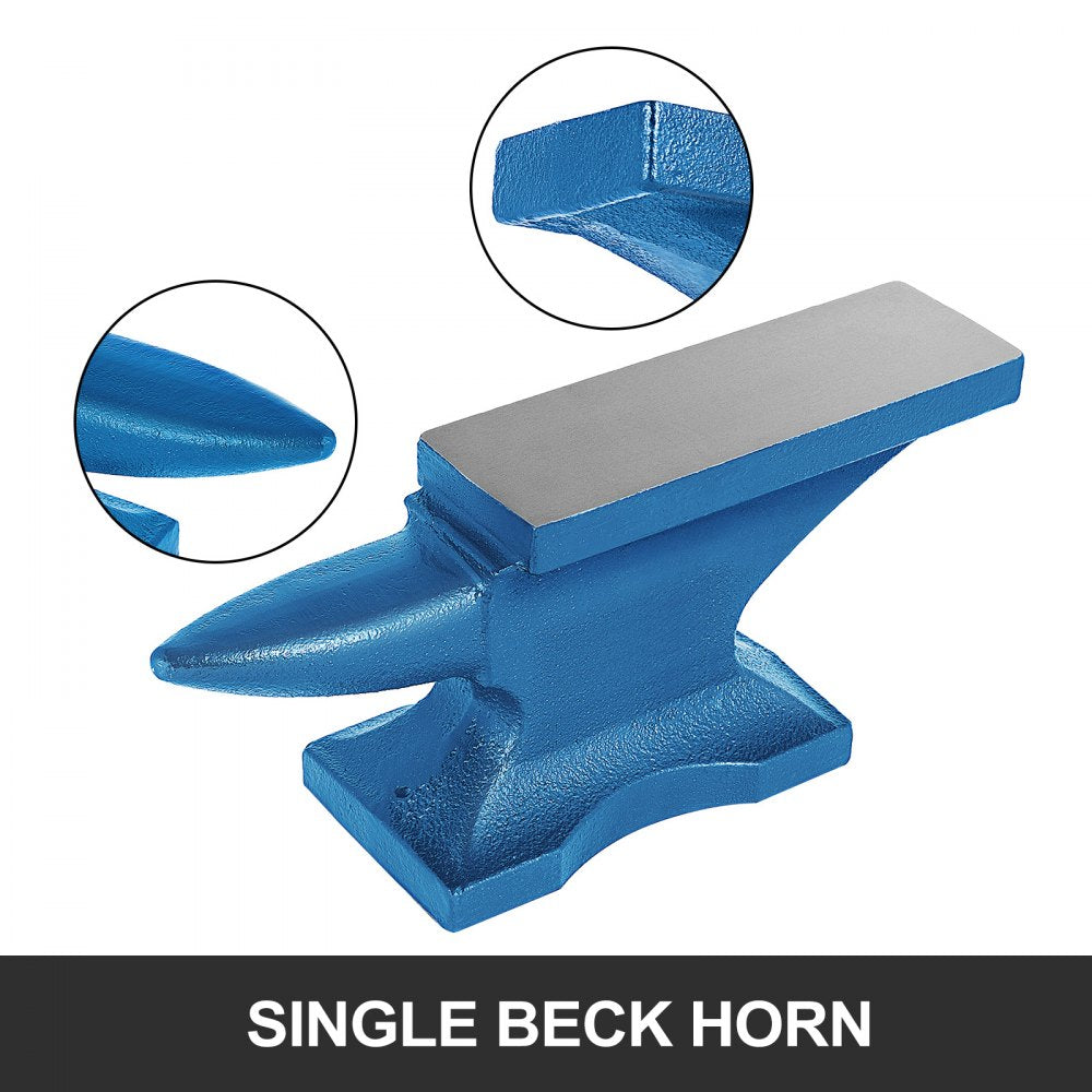 Single Horn Anvil 22Lbs Cast Iron Anvil Blacksmith for Sale Forge Tools and Equipment Anvil Rugged Round Horn Anvil Blacksmith Jewelers Metalsmith Blacksmith Tool