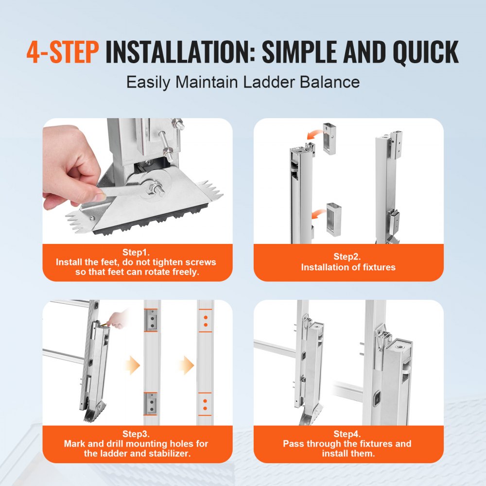 Ladder Levler 11.4 inch Expansion Length Leveling Tool Quick Release