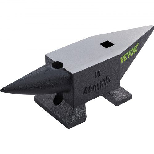 22 lbs cast steel single horn anvil with 55 HRC hardness and hardy hole.