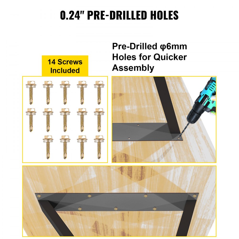 Metal Table Legs, 28x18 inch Desk Legs, Set of 2, Heavy Duty Bench Legs, Z Shape Metal Furniture Legs, Wrought Iron Coffee Table Legs, Home DIY for Dining Table w/ Rubber Floor Protectors, Matte