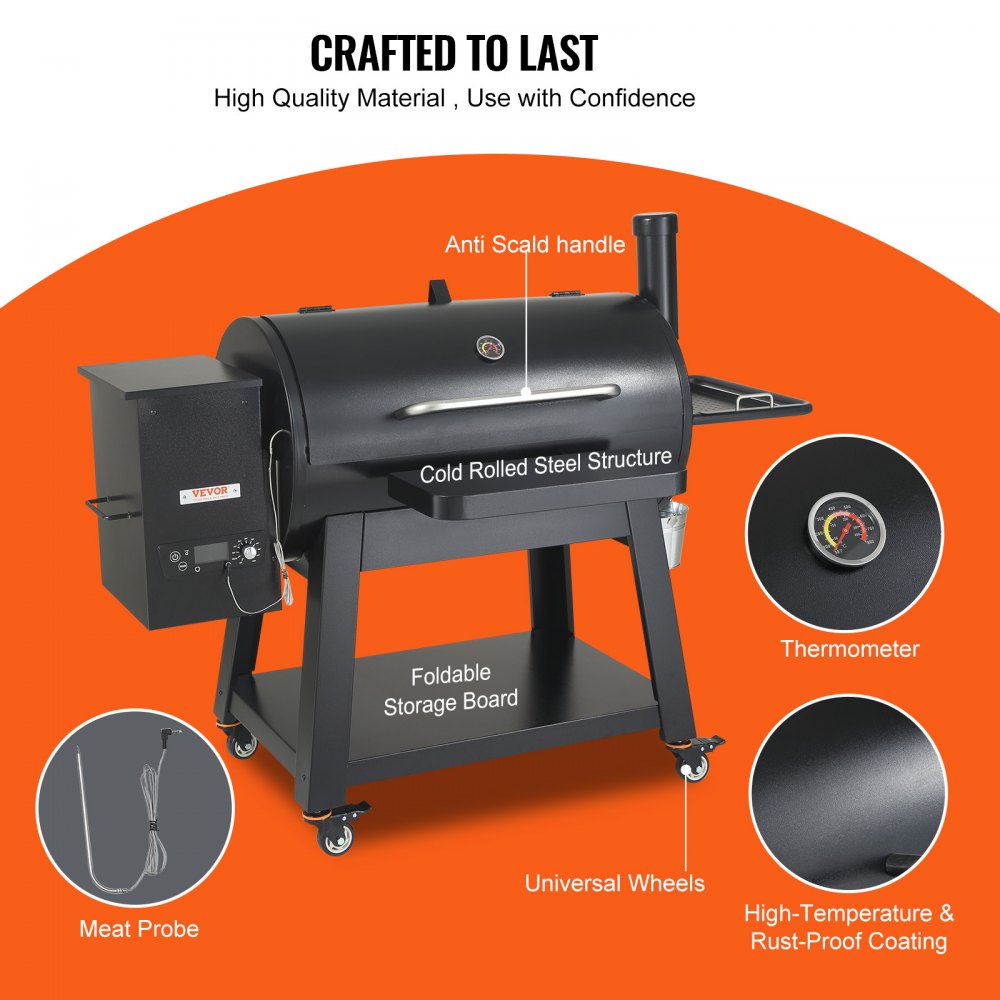 62" Heavy Duty Charcoal Grill BBQ Portable Grill with Cart Outdoor Cooking