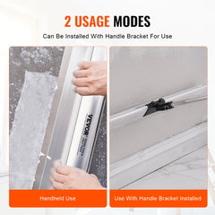 48-inch stainless steel drywall skimming blade with lightweight aluminum frame for easy handling.