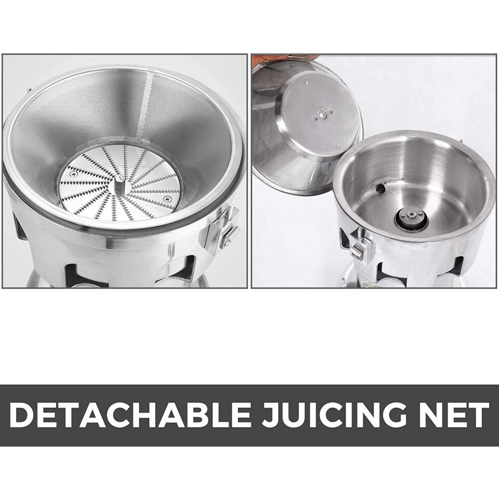 Commercial Juice Extractor Heavy Duty Juicer Aluminum Casting and Stainless Steel Constructed Centrifugal Juice Extractor Juicing both Fruit and Vegetable