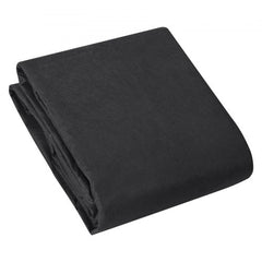 Folded black 15x20ft non-woven geotextile landscape fabric sheet.