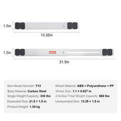 Heavy Duty Furniture Appliances Rollers, 660 lbs Total Load, Extendable Appliance Rollers Mobile Washing Machine Base, Fridge Stand Dolly Movers for Refrigerators, Dryers, Dishwashers, White