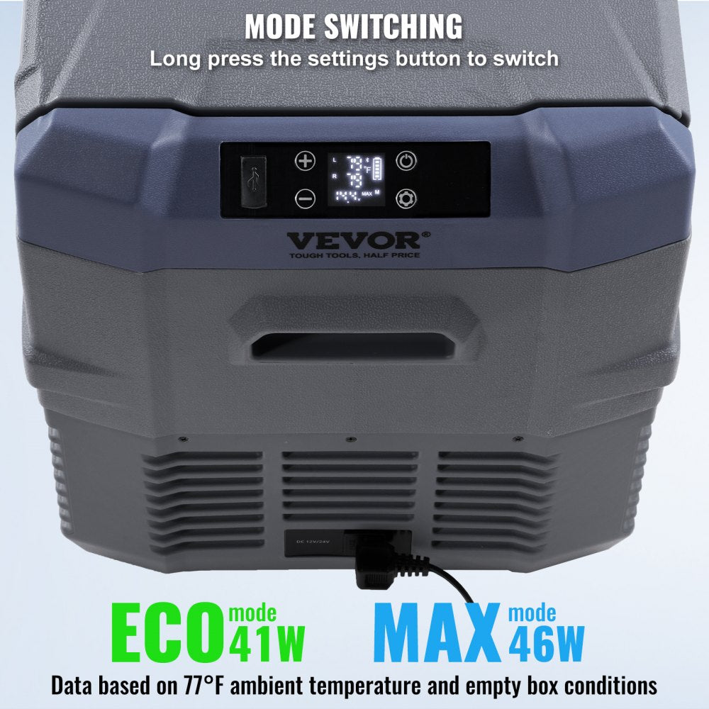 Portable Car Refrigerator Freezer Compressor 32 L Dual Zone for Car Home