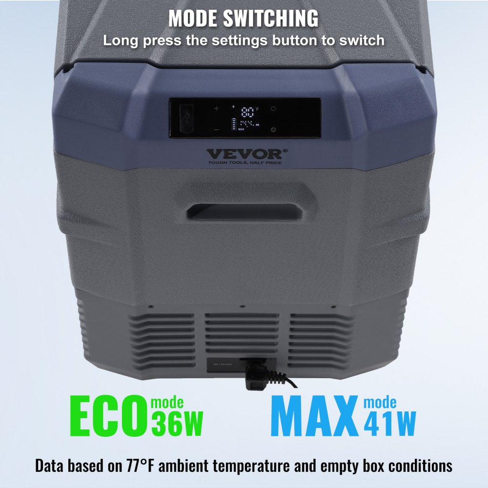 Portable Car Refrigerator Freezer Compressor 45 L Single Zone for Car Home