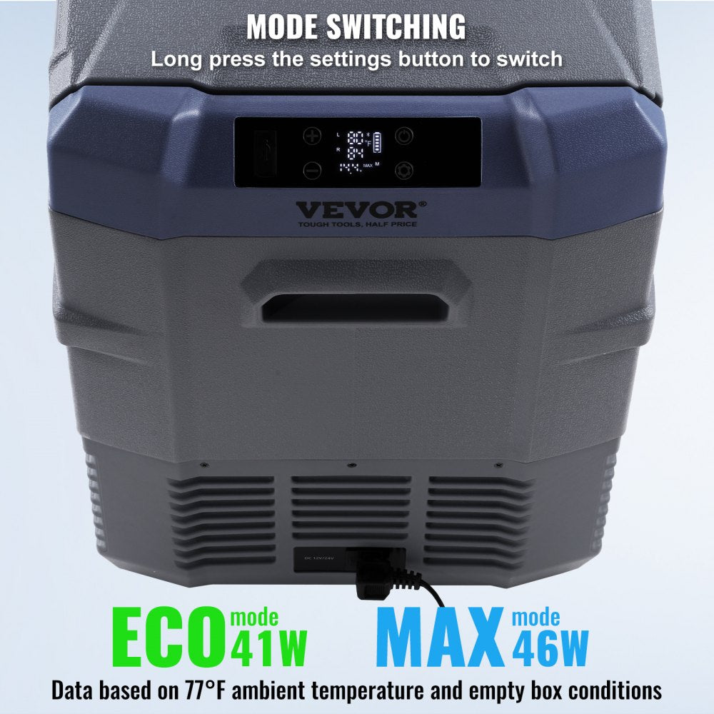 Portable Car Refrigerator Freezer Compressor 40 L Dual Zone for Car Home