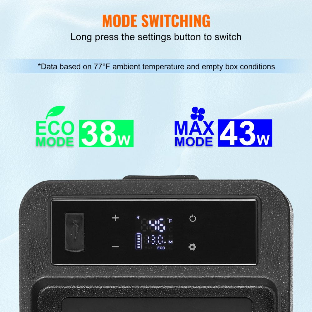 Portable Car Refrigerator Freezer Compressor 8 L Single Zone for Car Home
