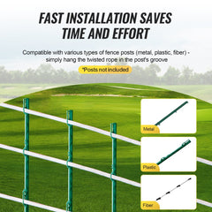 1640Ft 500M Electric Fence Tape Fencing Polytape Horse Cattle Livestock