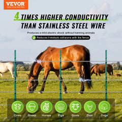 1640Ft 500M Aluminum Wire for Electric Fencing for Horse Cattle Livestock