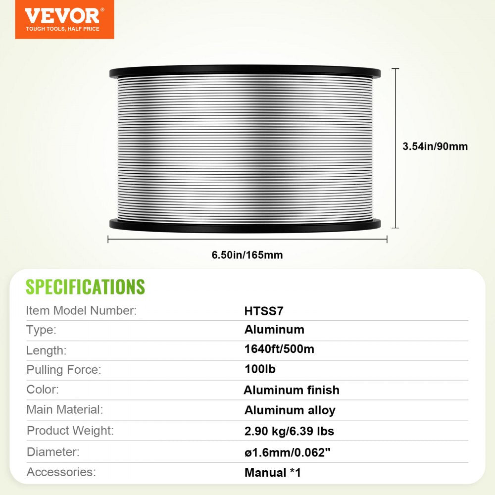1640Ft 500M Aluminum Wire for Electric Fencing for Horse Cattle Livestock
