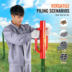 Fence Post Driver with Handles 4.11 in Inner Diameter T Post Pole Pounder
