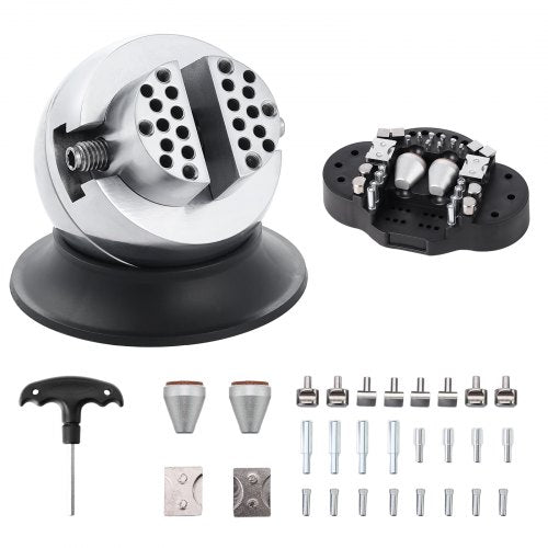 Bostome 3" engraving ball vise with 360° rotation and adjustable jaw for jewelry setting.