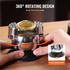 Bostome 3" engraving ball vise with 360° rotation and adjustable jaws for jewelry setting.