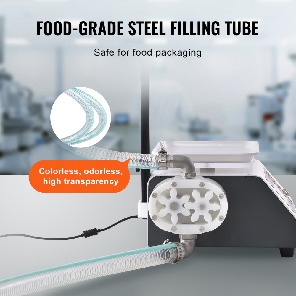 Liquid Filling Machine, 50-5000 g Weighing Capacity, Automatic Bottle Filler Machine Bottling Machine Gear Pump Digital Control for Honey, Oil, Wine, Detergent, Viscous Liquids (Single Nozzle)