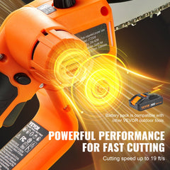 2-in-1 Cordless Pole Saw & Mini Chainsaw, 20V 4Ah Battery Pole Chainsaw, 5" Cutting Capacity 8 ft Reach Pole Saw for Branch Cutting & Tree Trimming (Battery and Blade Cover Included)