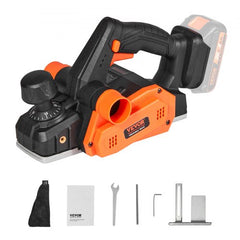 Cordless electric hand planer with 3-1/4" width and 16500 RPM for precise woodworking.