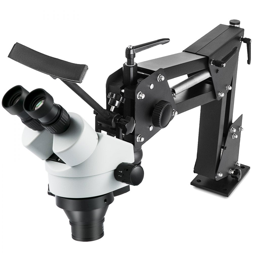 Bostome 7X-45X Jewelry Microscope with Spring Bracket for detailed gem setting and adjustments.