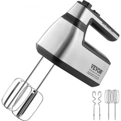 Cordless Electric Hand Mixer, 250W, Continuously Variable Electric Handheld Mixer, with Turbo Boost Beaters Dough Hooks Storage Bag, Baking Supplies for Whipping Mixing Egg Cookie Cake Cream