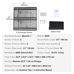 24-inch high foldable metal dog playpen with 8 adjustable panels for indoor or outdoor use.