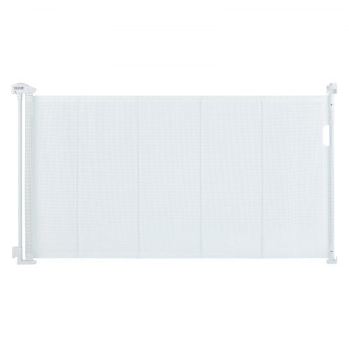 Retractable Baby Gate, 34.2" Tall Mesh Baby Gate, Extends up to 60" Wide Retractable Gate for Kids or Pets, Retractable Dog Gates for Indoor Stairs, Doorways, Hallways, Playrooms, White