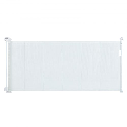 Retractable Baby Gate, 34.2" Tall Mesh Baby Gate, Extends up to 76.8" Wide Retractable Gate for Kids or Pets, Retractable Dog Gates for Indoor Stairs, Doorways, Hallways, Playrooms, White