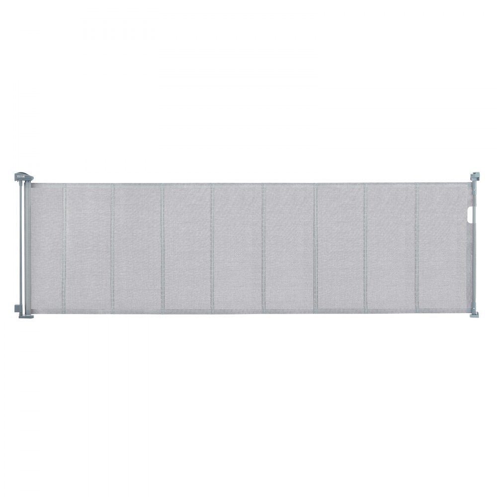 Retractable Baby Gate, 34.2" Tall Mesh Baby Gate, Extends up to 116.1" Wide Retractable Gate for Kids or Pets, Retractable Dog Gates for Indoor Stairs, Doorways, Hallways, Playrooms, Gray