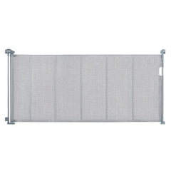 Retractable Baby Gate, 34.2" Tall Mesh Baby Gate, Extends up to 76.8" Wide Retractable Gate for Kids or Pets, Retractable Dog Gates for Indoor Stairs, Doorways, Hallways, Playrooms, Gray