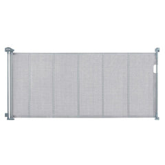 Retractable Baby Gate, 34.2" Tall Mesh Baby Gate, Extends up to 76.8" Wide Retractable Gate for Kids or Pets, Retractable Dog Gates for Indoor Stairs, Doorways, Hallways, Playrooms, Gray