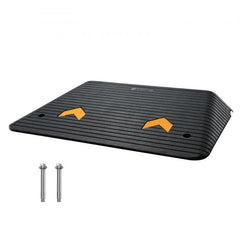 Rubber Threshold Ramp, 4" Rise Wheelchair Ramp Doorway, Recycled Rubber Power Curb Ramp Rated 33069 Lbs Load Capacity, Non-Slip Textured Surface Rubber Ramp for Wheelchair Car Scooter
