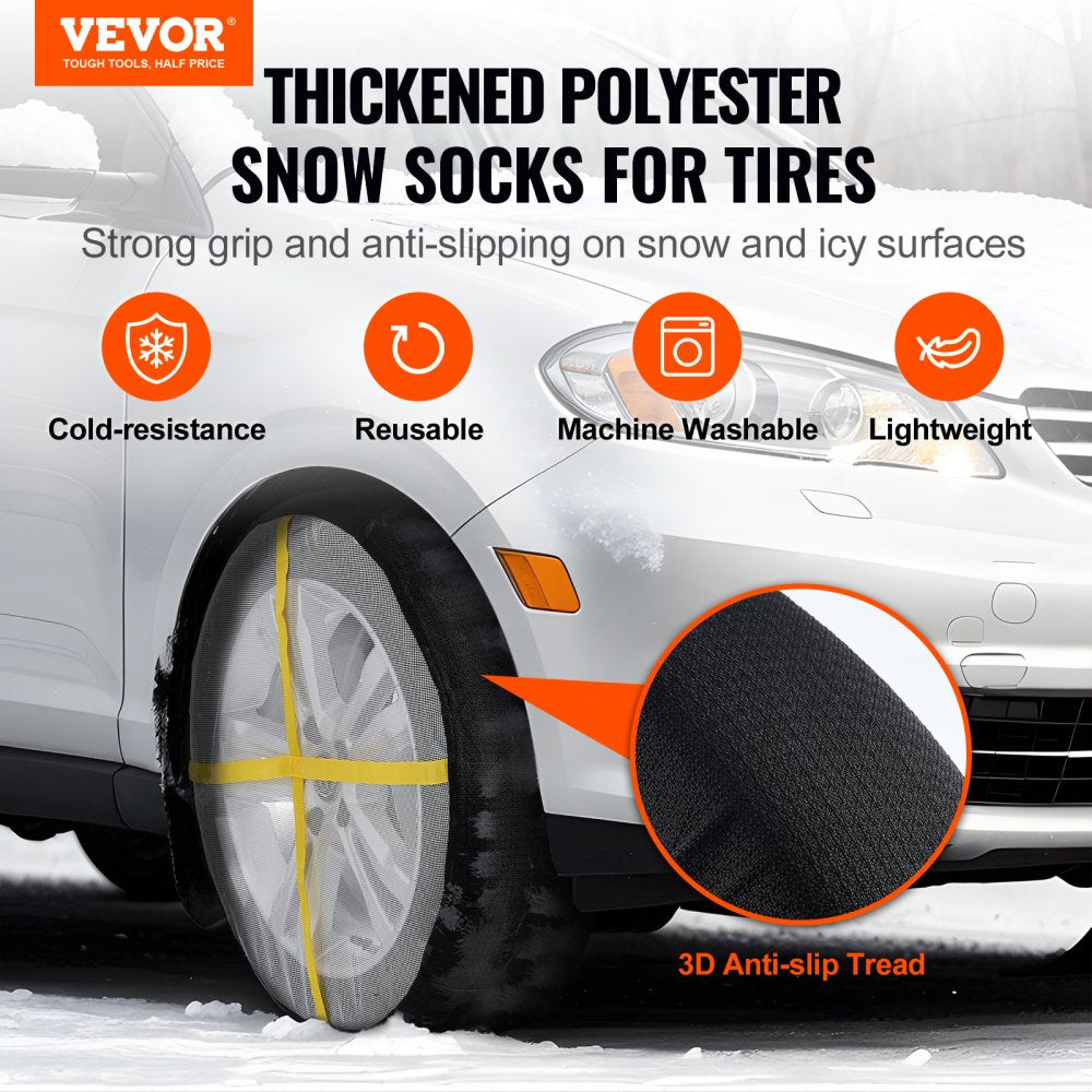 Thickened Snow Socks for Tires Full Coverage Snow Traction Tire Cover