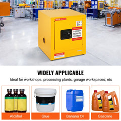 Flammable Cabinet 16.9" x 16.9" x 18.2", Galvanized Steel Safety Cabinet, Adjustable Shelf Flammable Storage Cabinet, for Commercial Industrial and Home Use