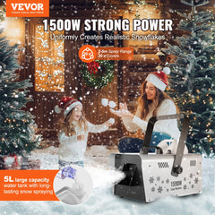 Snow Machine 1500W Wireless Remote Handheld Hanging Snow Making Machine