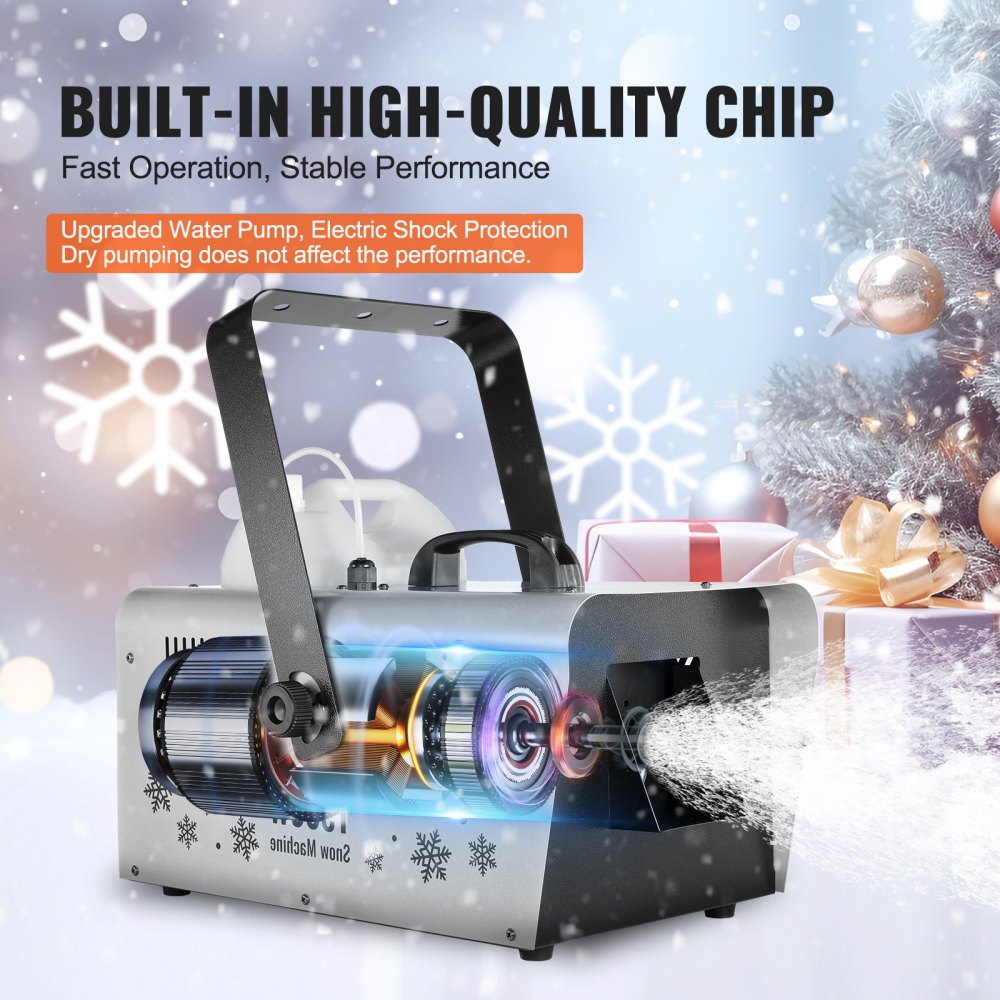 Snow Machine 1500W Wireless Remote Handheld Hanging Snow Making Machine
