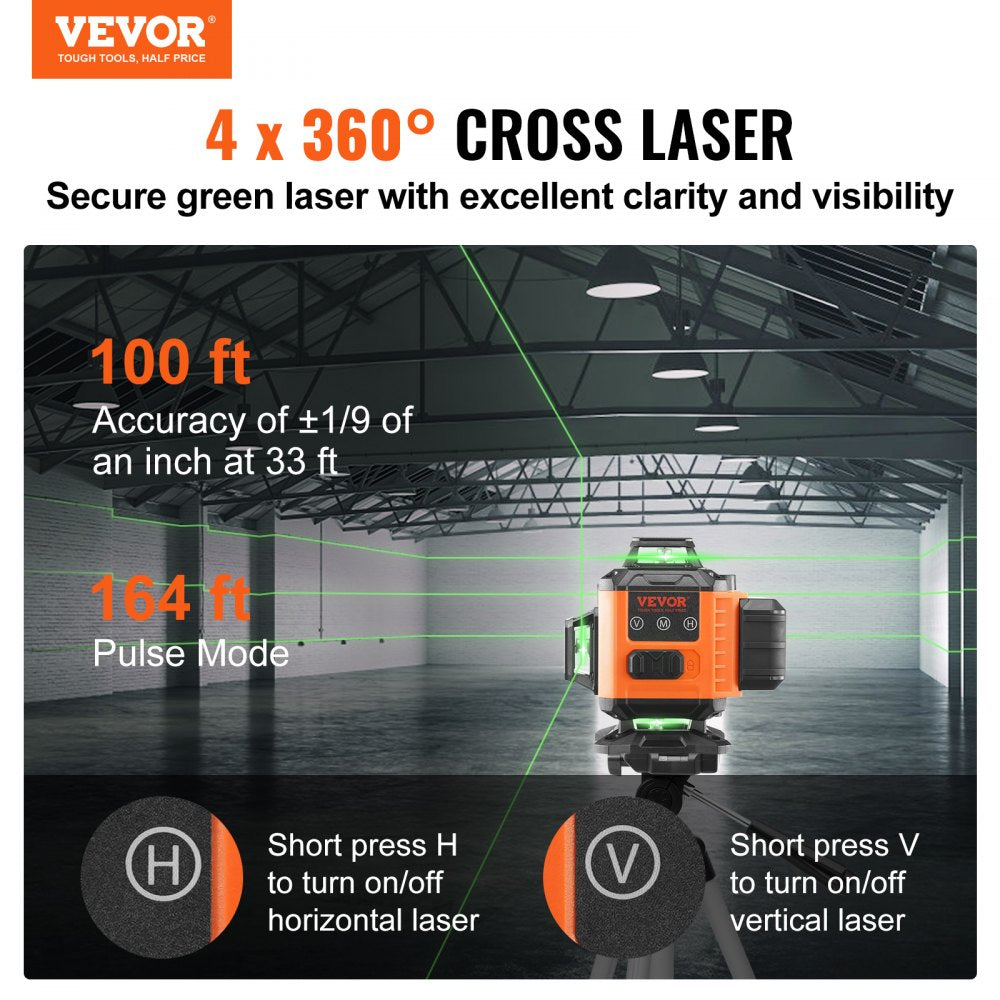 Bostome 16-line green laser level with self-leveling and IP54 waterproof features.
