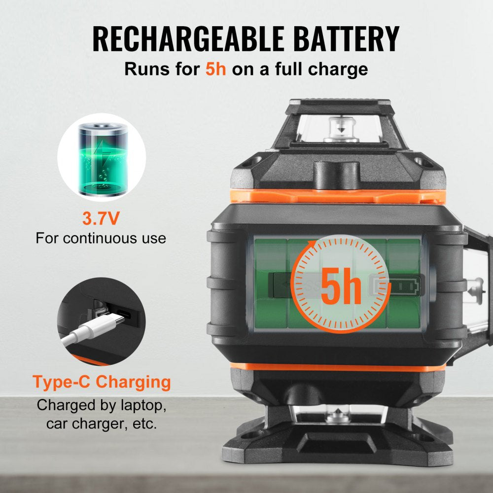 Bostome 16-line green laser level with self-leveling, IP54 waterproof design and magnetic mounting.
