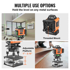 Bostome 16-line green laser level with self-leveling, waterproof design for precise measurements.