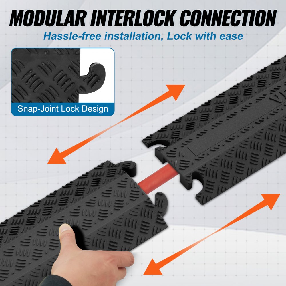 2 PCs 39 in Speed Bumps 2000 lbs Cable Protector Ramp Drop Over Cord Cover
