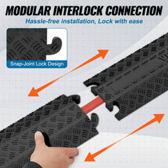 2 PCs 39 in Speed Bumps 2000 lbs Cable Protector Ramp Drop Over Cord Cover