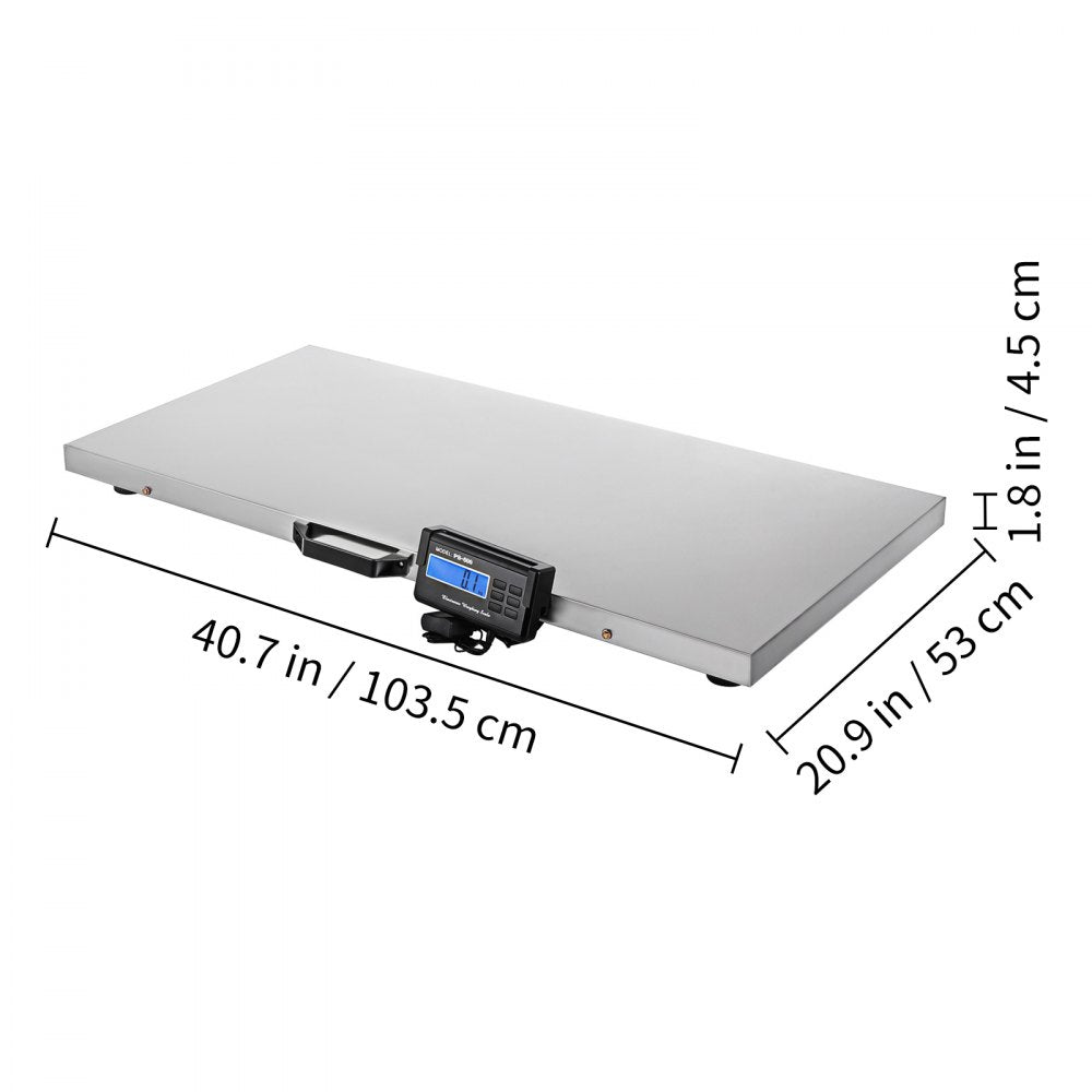 1100Lbs x 0.2Lbs Digital Livestock Scale Large Pet Vet Scale Stainless Steel Platform Electronic Postal Shipping Scale Heavy Duty Large Dog Hog Sheep Goat Pig Sheep Scale