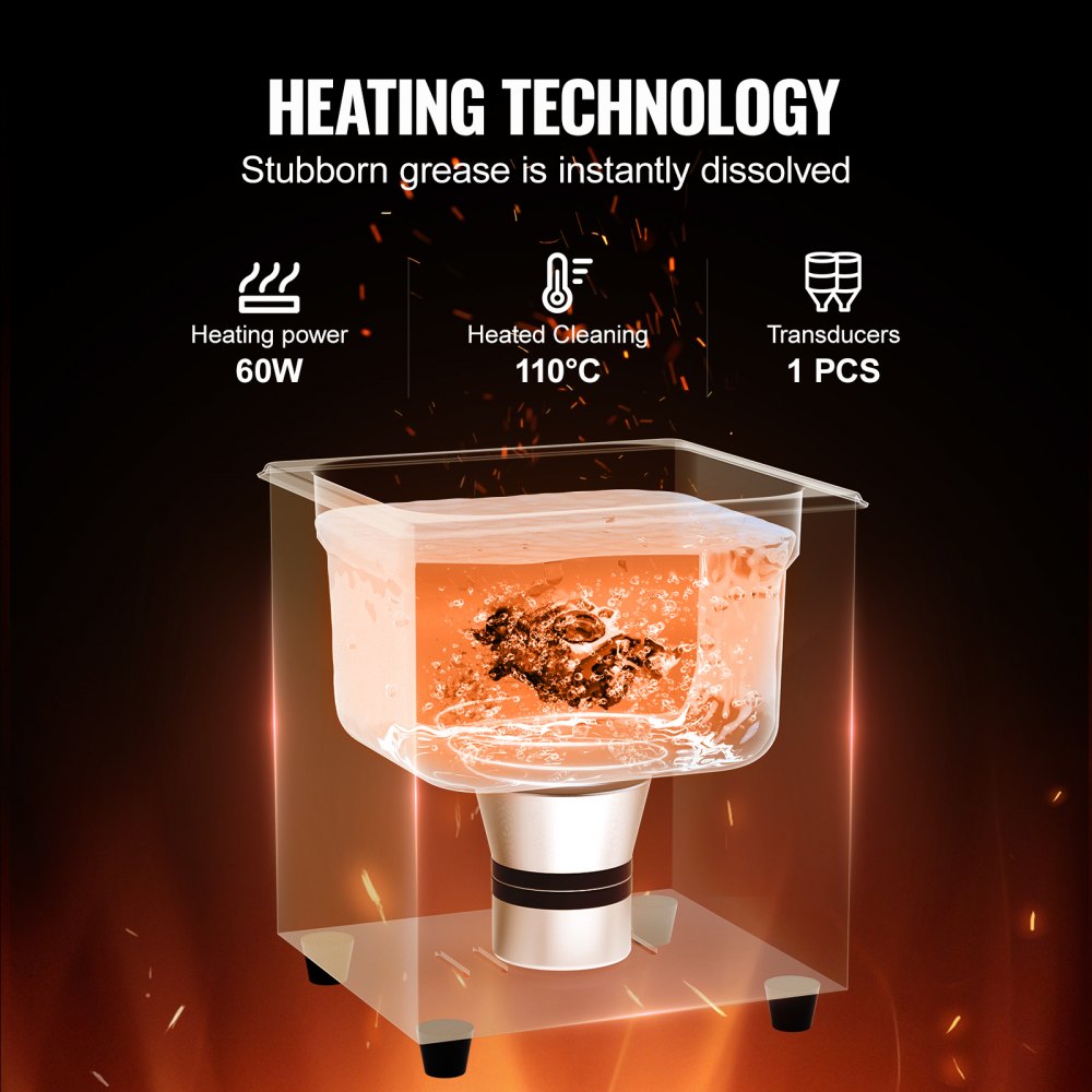 Professional Jewelry Cleaning Machine, 2L Jewelry Cleaner Ultrasonic Machine with Heater & Timer, Digital Ultrasonic Cleaner for Cleaning Denture Dental Oral Irrigator Parts Retainer Glasses