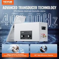 30L Ultrasonic Cleaner with Heater Timer & Basket Digital Sonic Machine