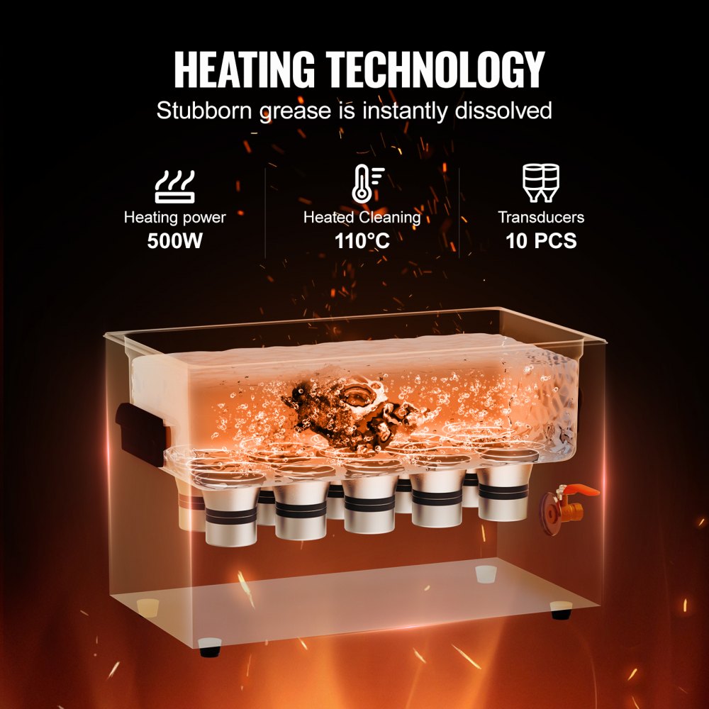 30L Ultrasonic Cleaner with Heater Timer & Basket Digital Sonic Machine