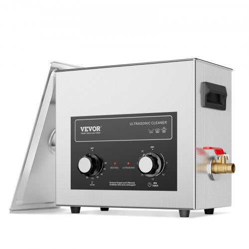 6L Ultrasonic Cleaner with Heater Timer & Basket, Professional Digital Sonic Cavitation Machine, 180W Cleaning Machine for Watch Instruments, Glasses, Coin, Metal Parts, Tool