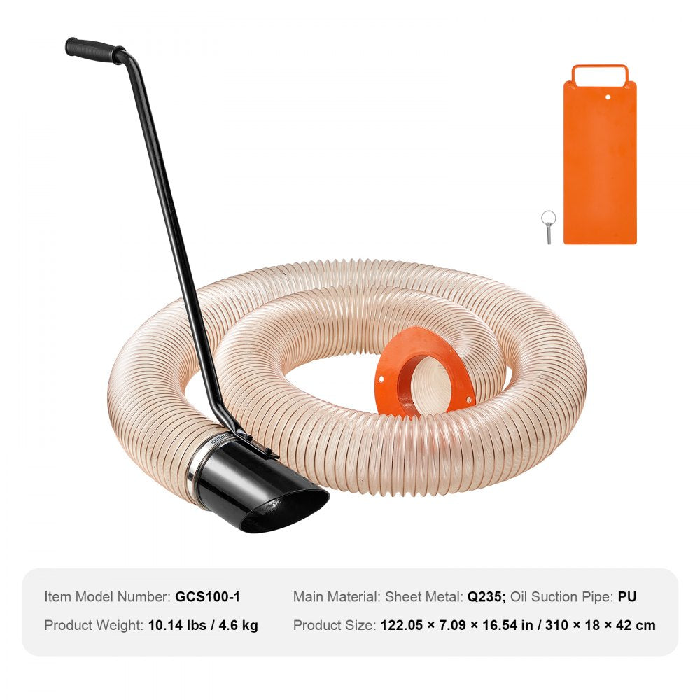 4.3In x 13.1ft 4in Diameter Wood Chipper Shredder Mulcher Leaf Vacuum Kit